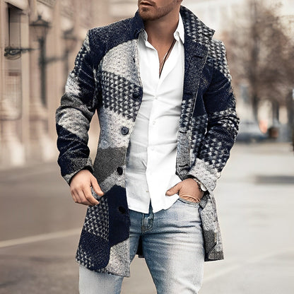Harry | Elegante abrigo largo abotonado para hombre