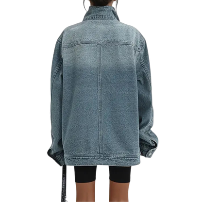 Street Style Trendy Asymmetric Button Jacket