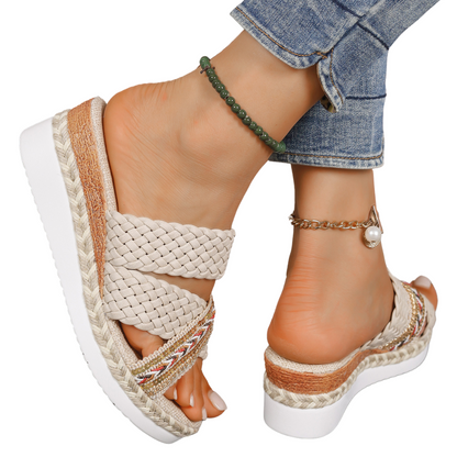 Toscana Open-Toe Orthopedic Wedge Sandals