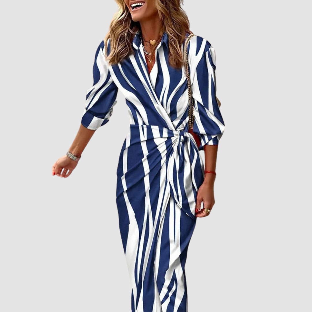Vestido elegante de rayas Cecilia™