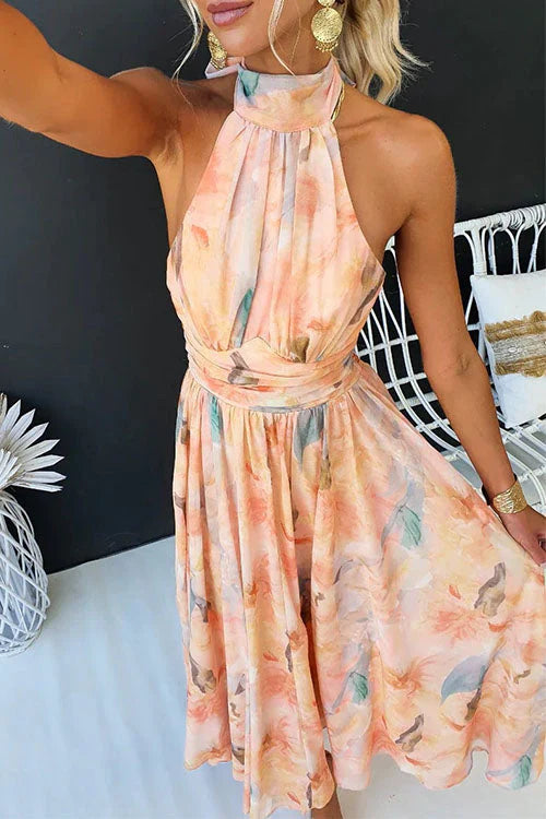 Poppy | Women’s Summer Halter Floral Maxi Dress