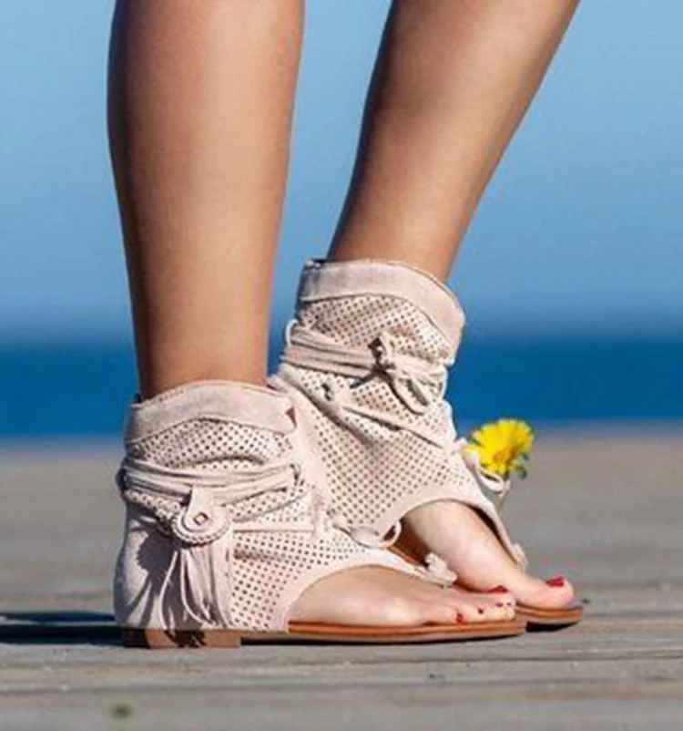 Tassira™ | Sandalias Retro con Cordones y Borlas