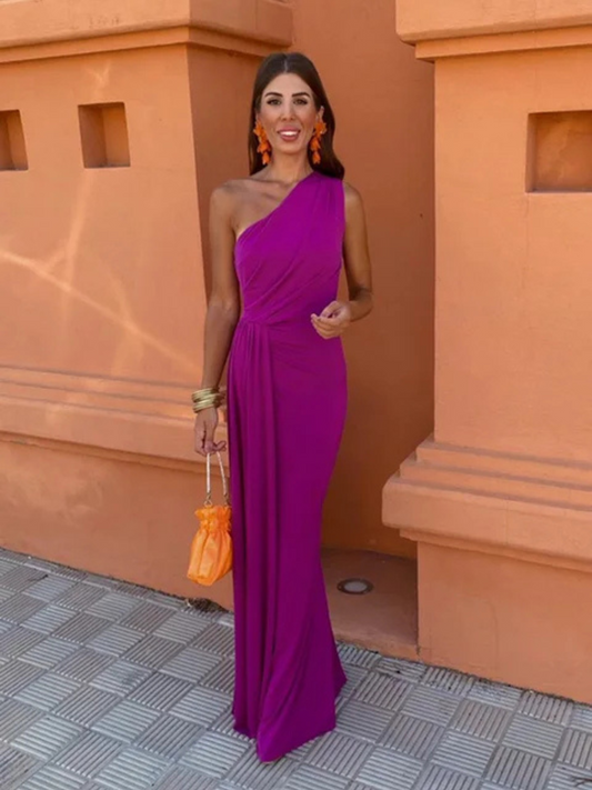 Judith™ | Vestido maxi asimétrico