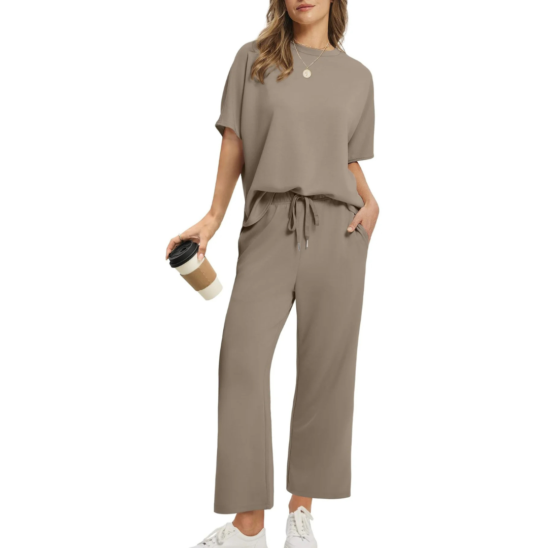 Women's Oversized Cropped Lounge Set