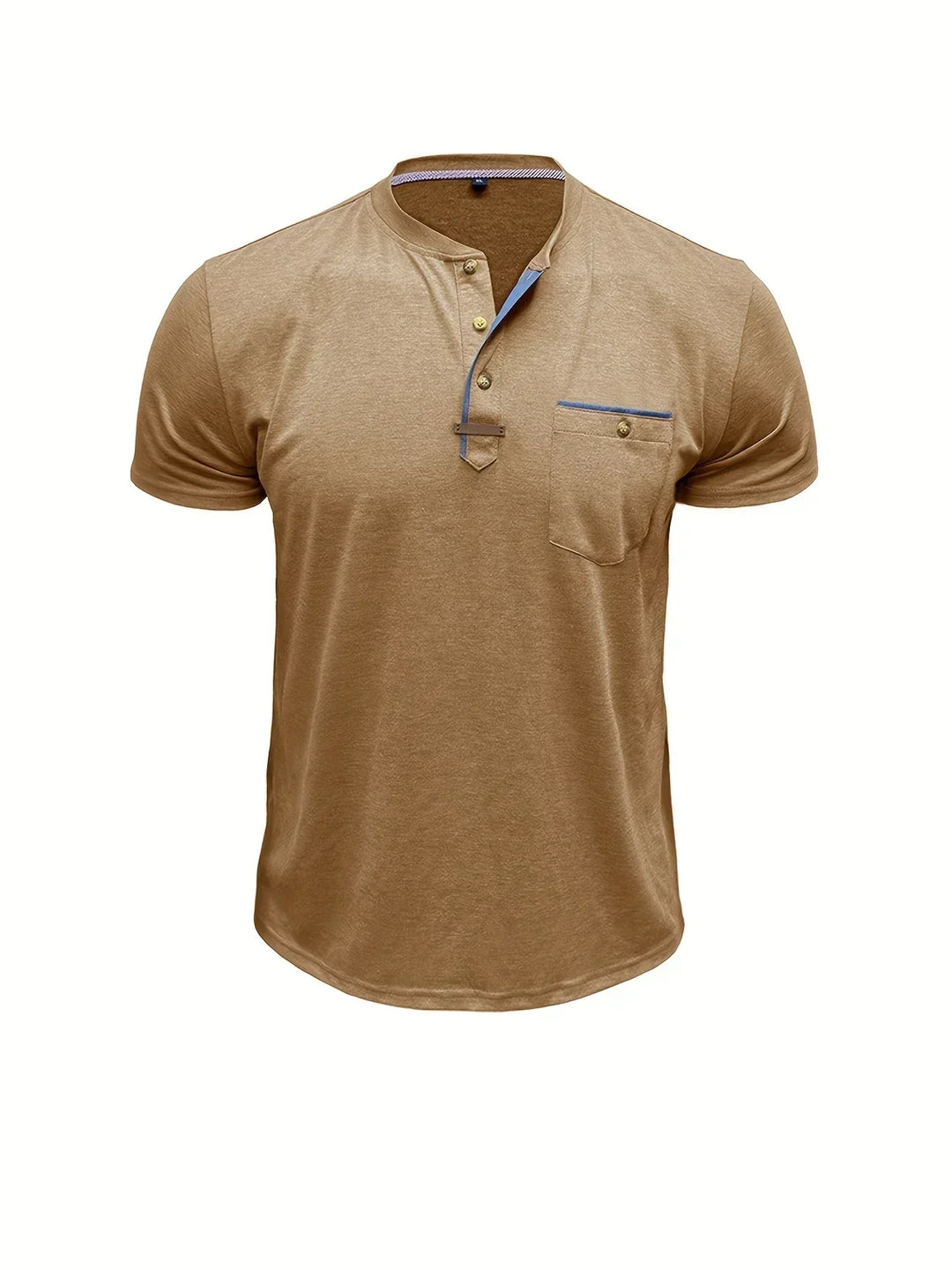 Classic Round Neck Pocket Shirt