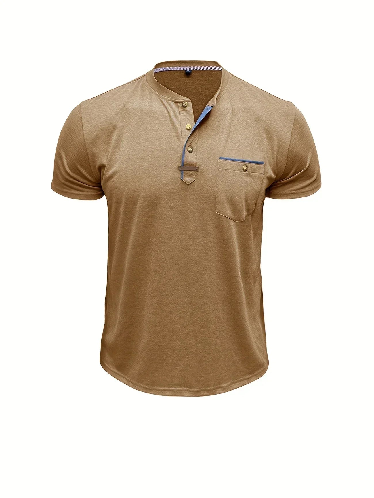 Slade | Camisa clásica de cuello redondo con bolsillo