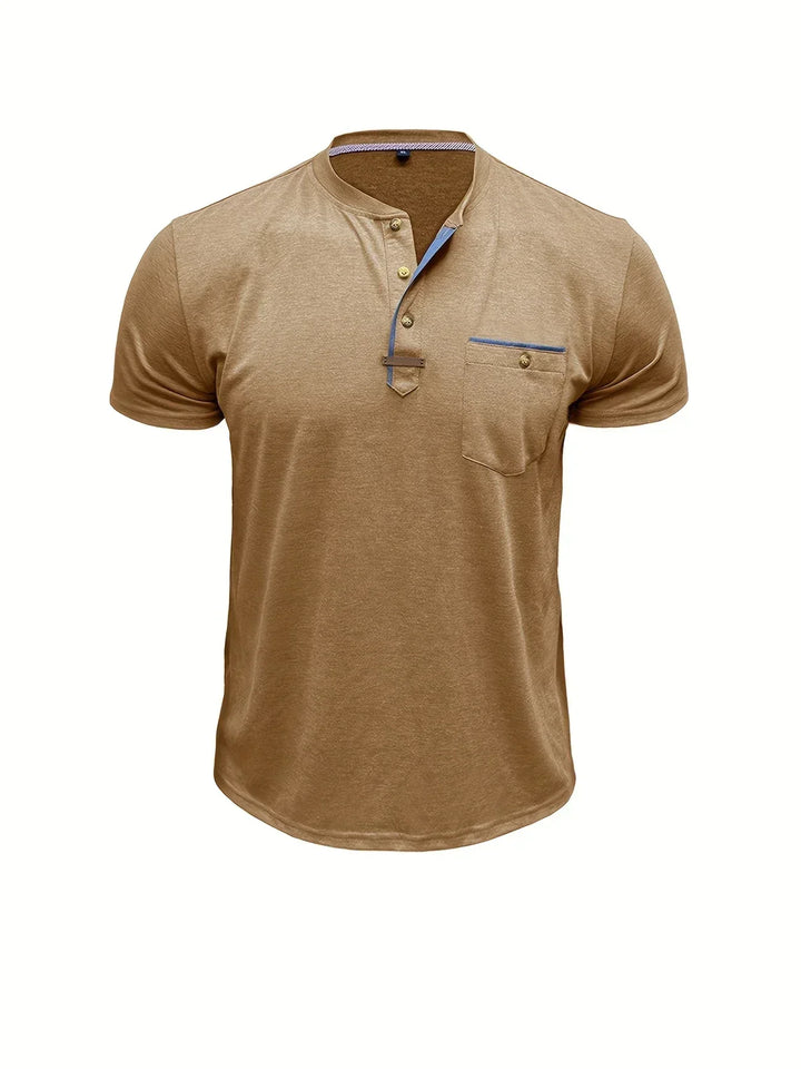 Classic Round Neck Pocket Shirt