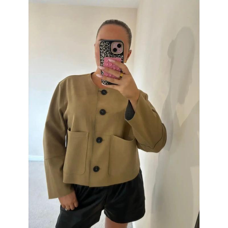 Emily | Women's Buttoned Woolen Blazer Jacket