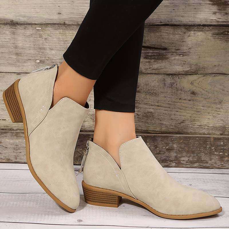 Caroline | Botas informales sin cordones de tacón bajo para mujer 