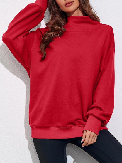 M&amp;D™ - Sudadera de cuello alto extragrande para mujer, jersey de manga larga