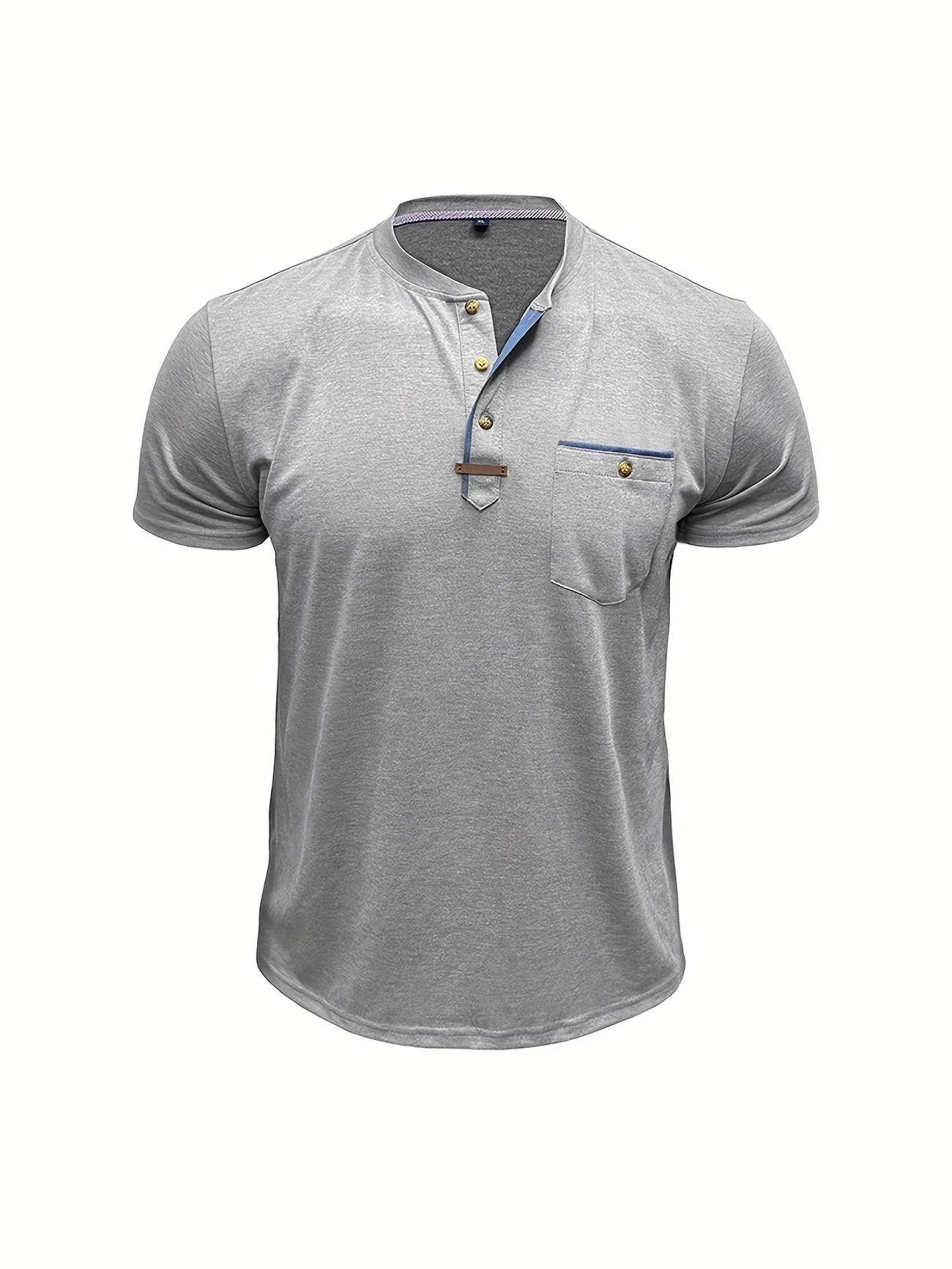 Slade | Camisa clásica de cuello redondo con bolsillo