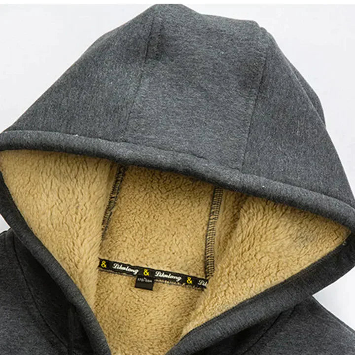 Gilben - Chaqueta de invierno para hombre con capucha y forro polar