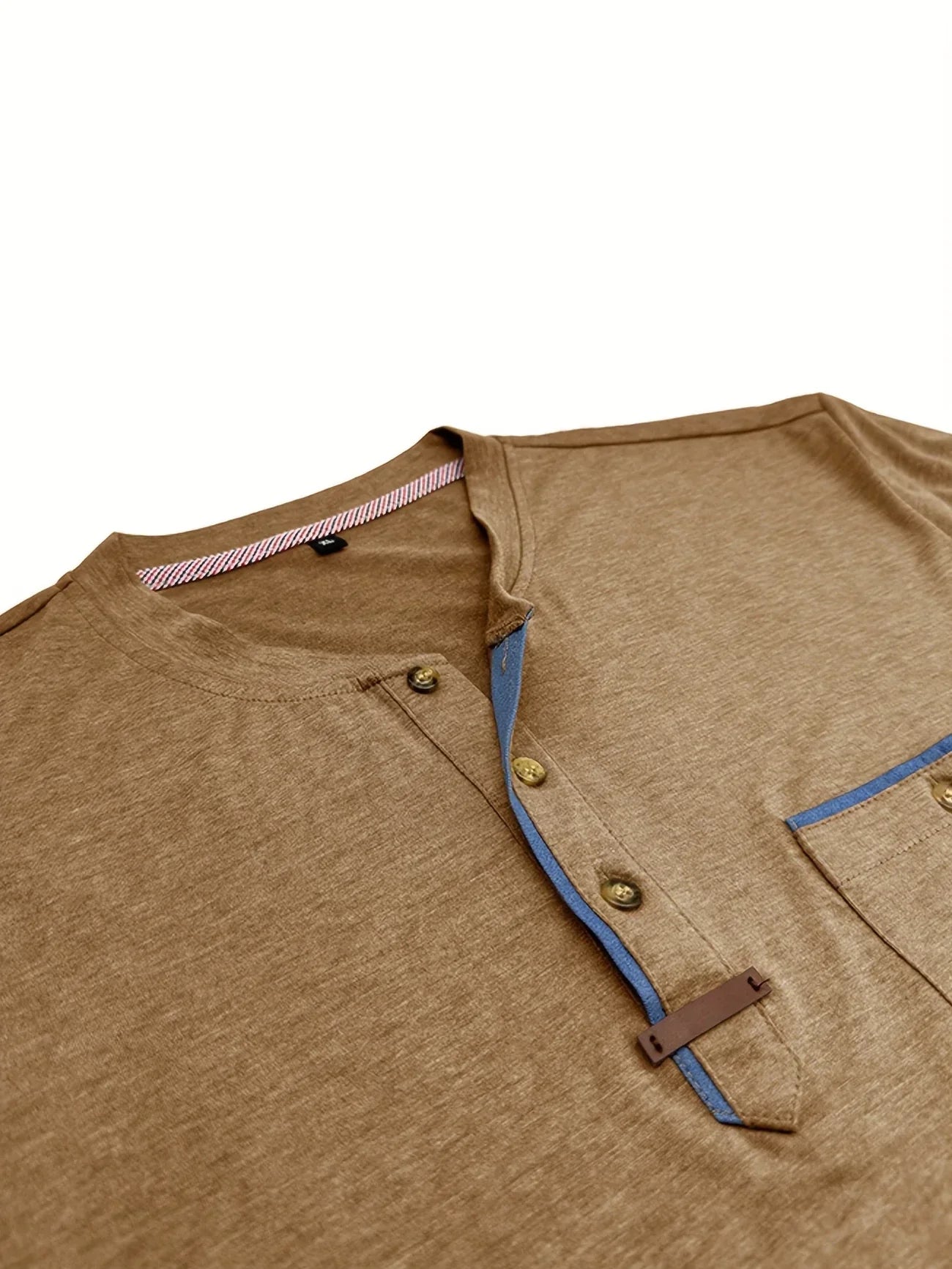 Slade | Camisa clásica de cuello redondo con bolsillo