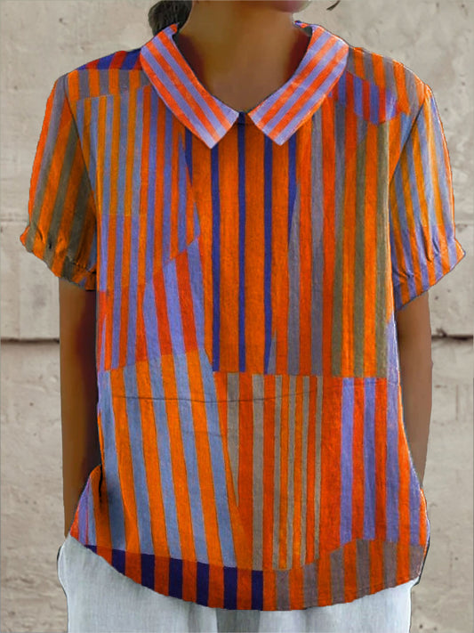 Nina | Camisa de rayas geométricas