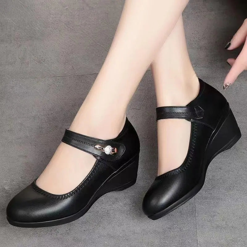 Lydia – Elegant Mid-Heel Comfort Real Leather Shoes