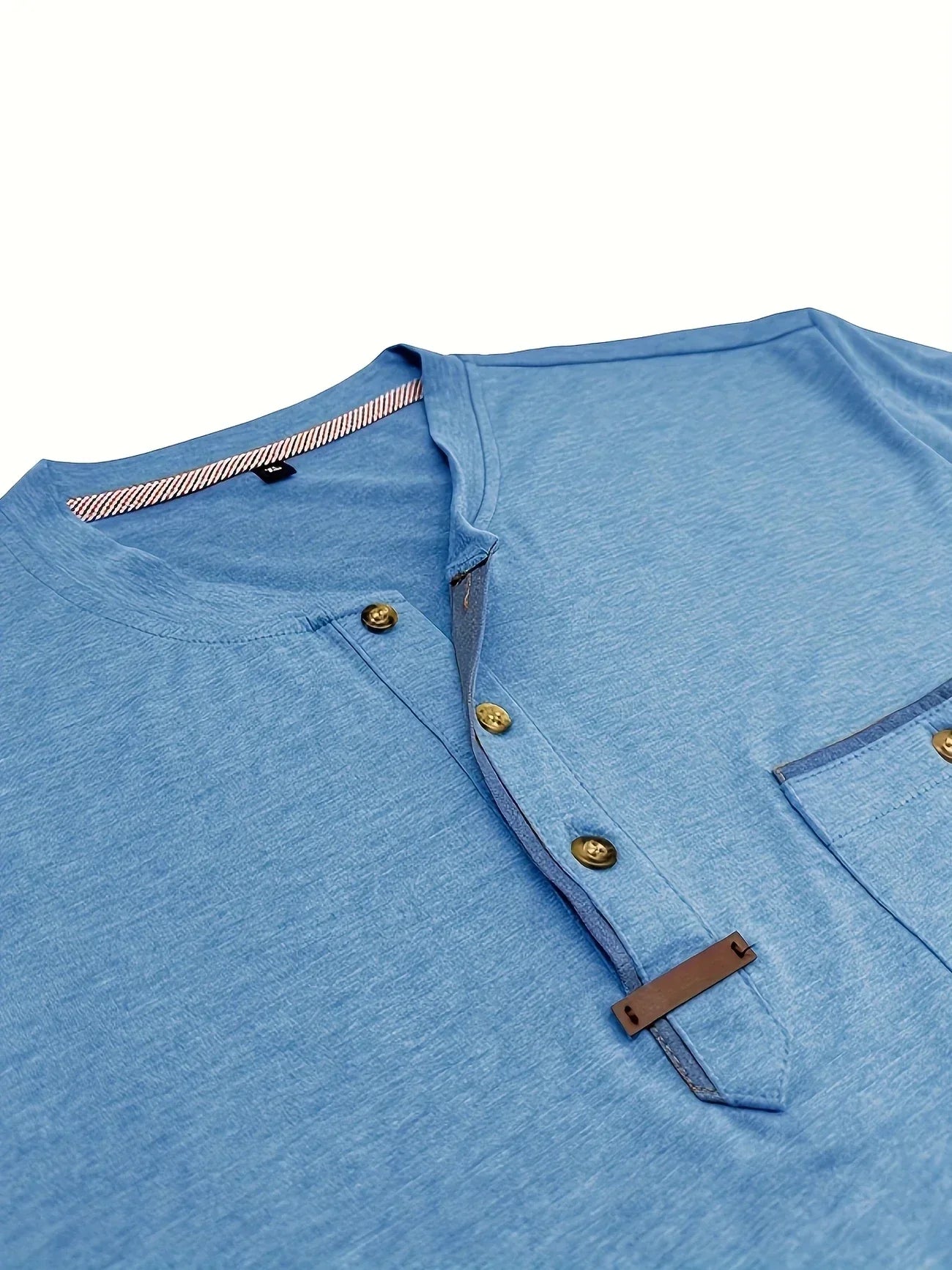 Slade | Camisa clásica de cuello redondo con bolsillo