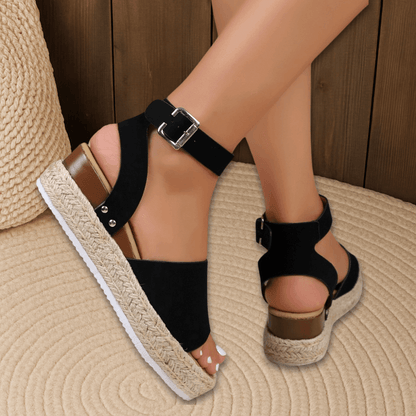 Aurelle Open Toe Espadrille Sandals