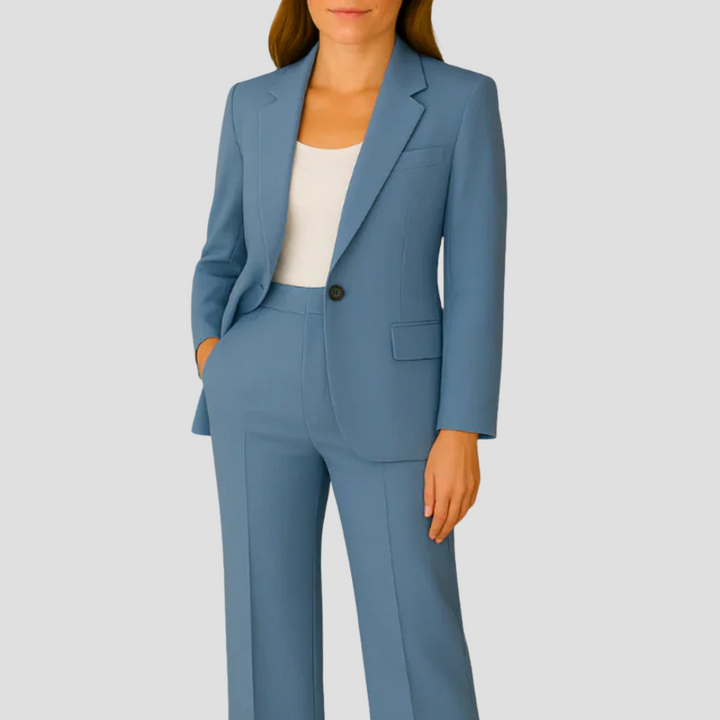 Women’s  Tailored Suit Set with Long Blazer