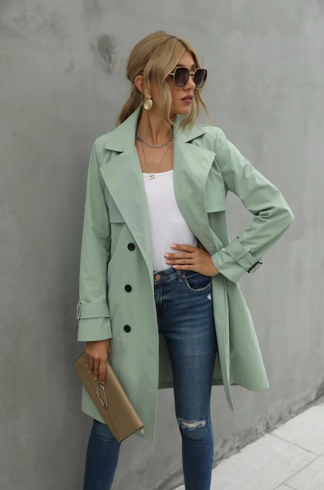 Destiny | Gabardina cruzada para mujer