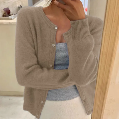 Erica | Cárdigan informal de invierno de manga larga con botones para mujer