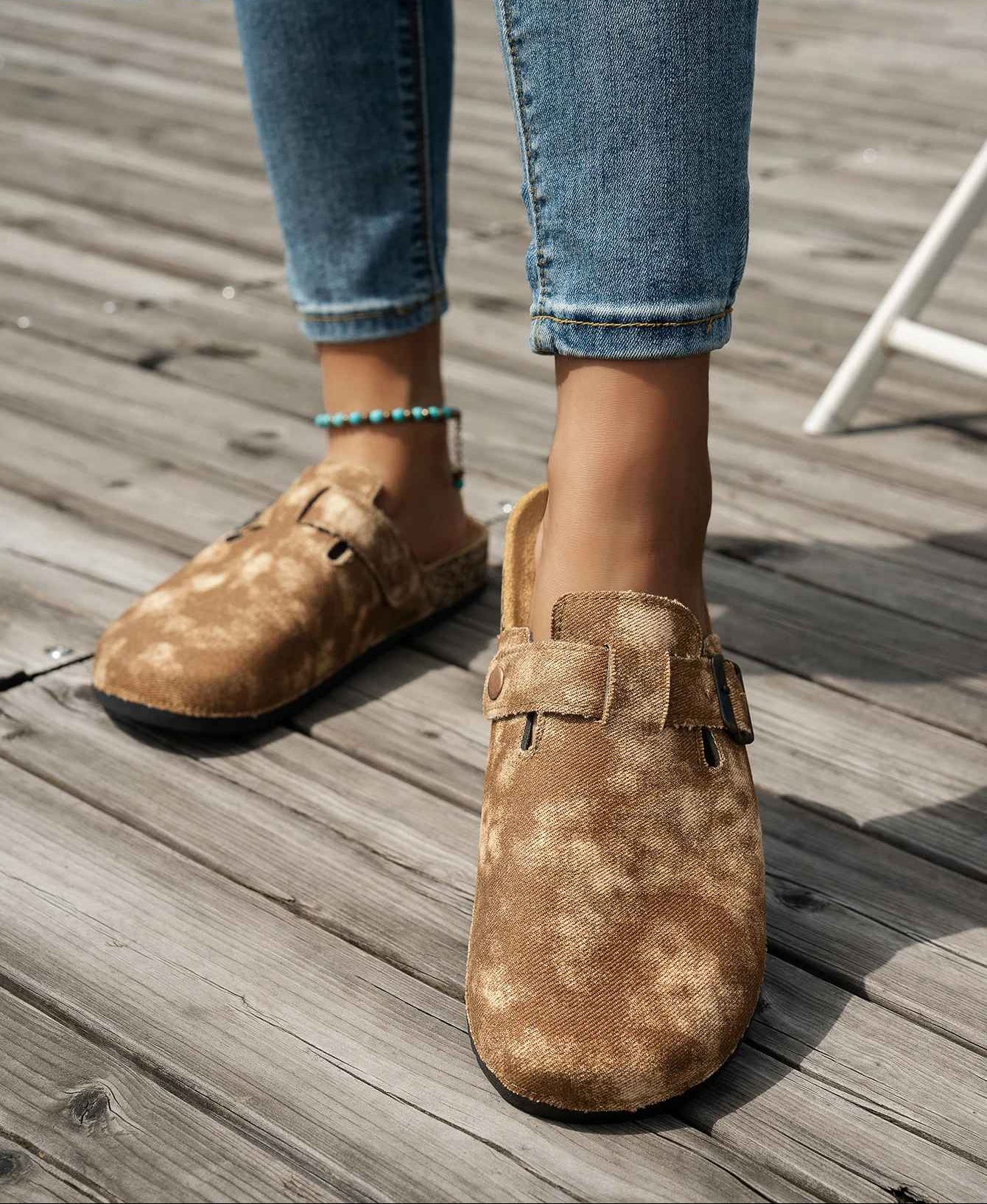 Corvella™ | Pantuflas de corcho con hebilla