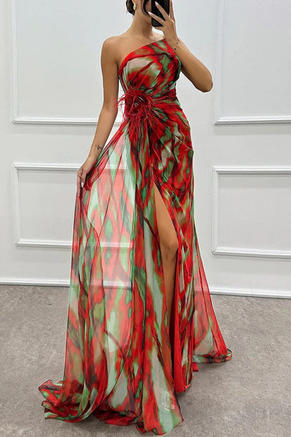 Lorna | Vibrante vestido drapeado