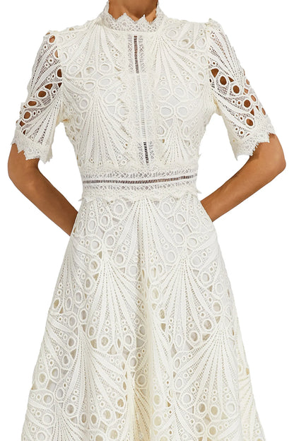 Willow | Vestido midi de encaje elegante para mujer