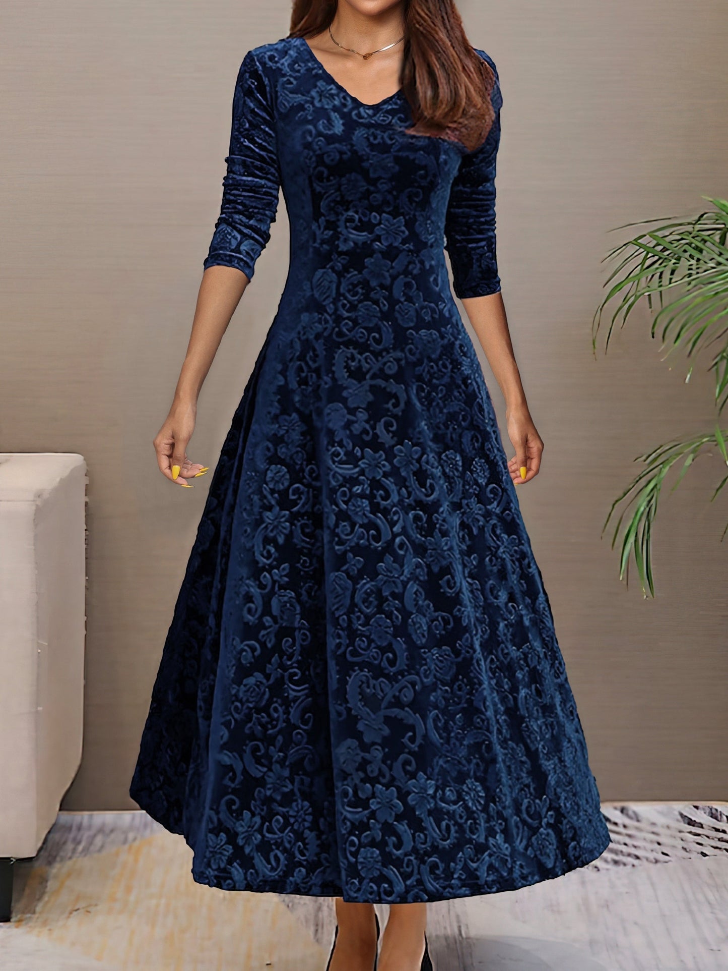 Denise | Vestido elegante de terciopelo