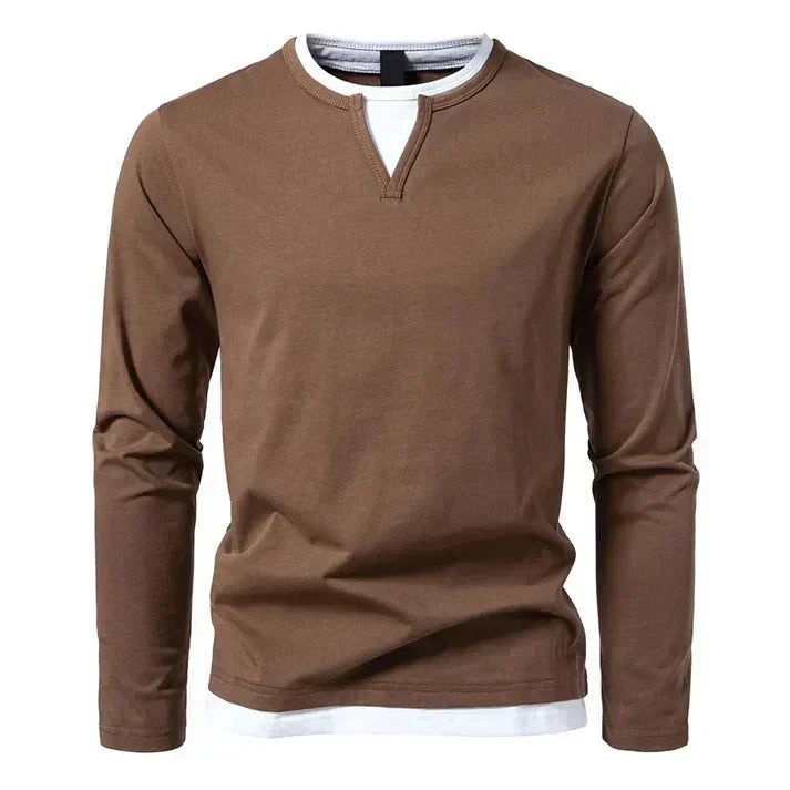 Alwin | Camisa de manga larga premium de algodón peinado
