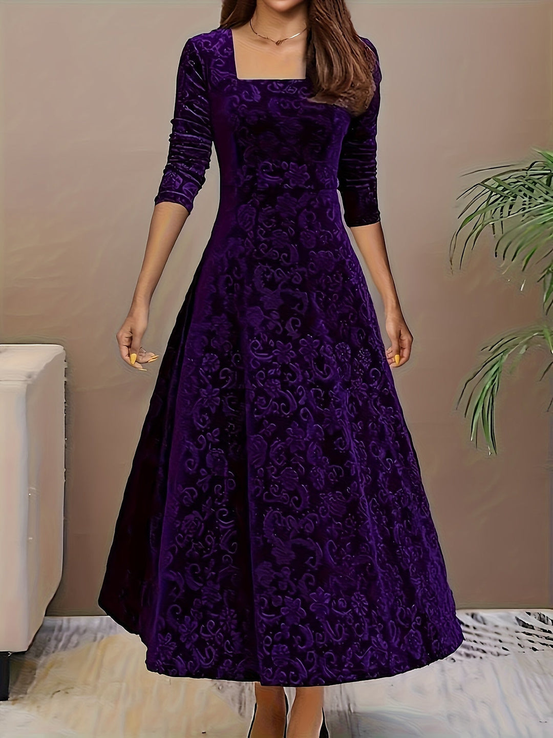 Women’s Square Neck Party Dress
