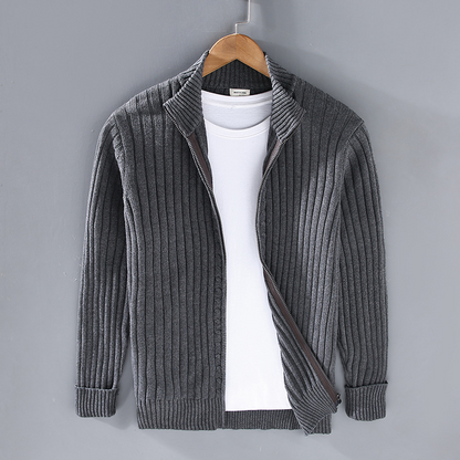 Corey | Men’s Warm Knitted Zip Jacket Winter Cardigan