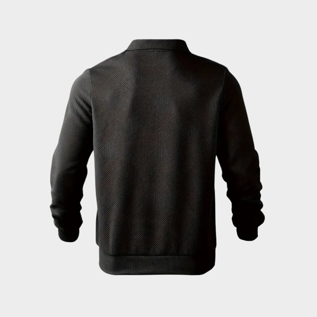 Vince | Men’s Casual Textured Design Half Zip Sweater