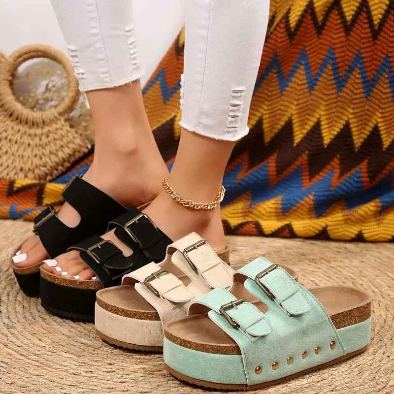 Serelina™ | Sandalias deslizantes de plataforma estilo romano
