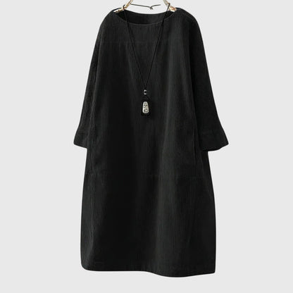 Relaxed Corduroy Midi Dress
