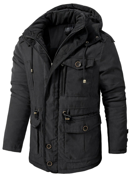 Alexander | Men’s Warm Thick Hooded Utility Jacket