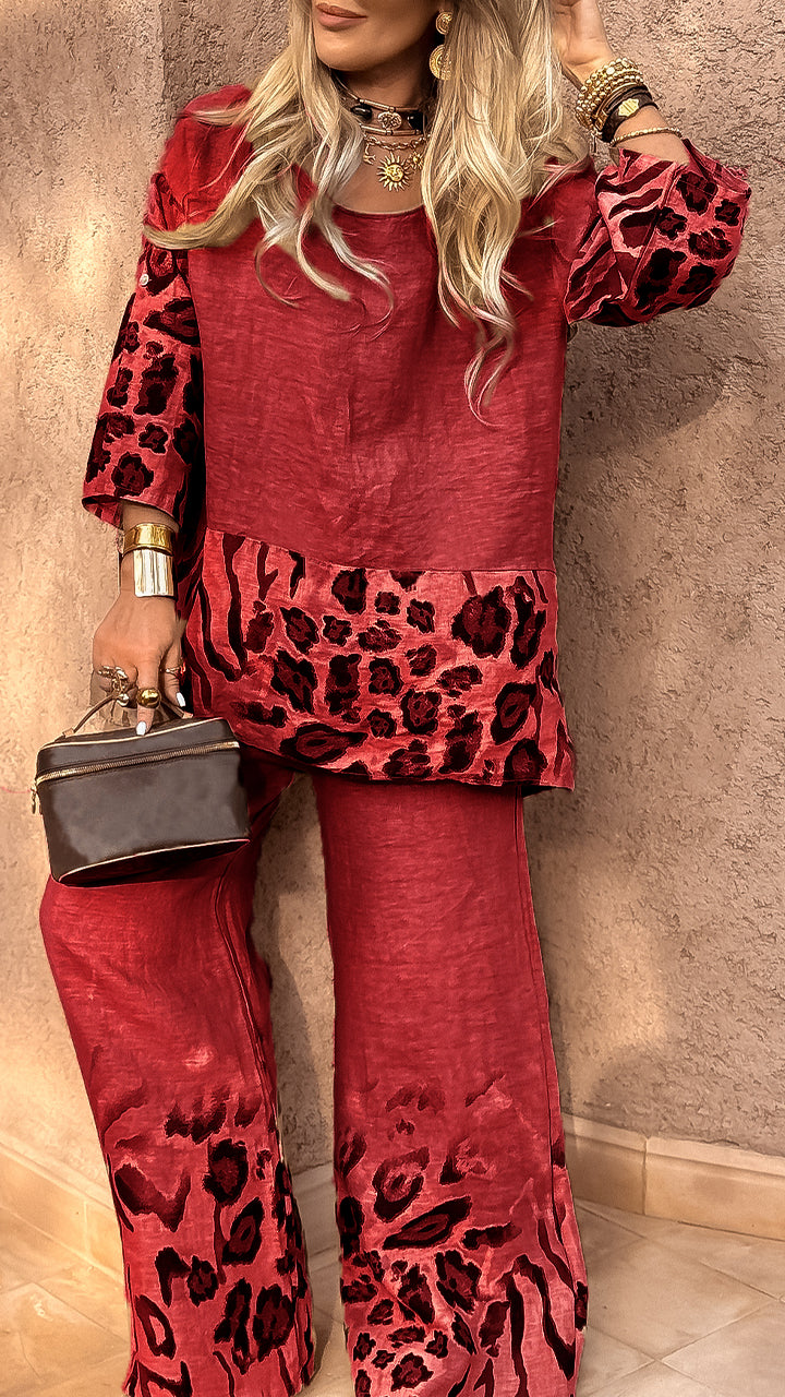 Aislinn | Leopard Print Casual Set