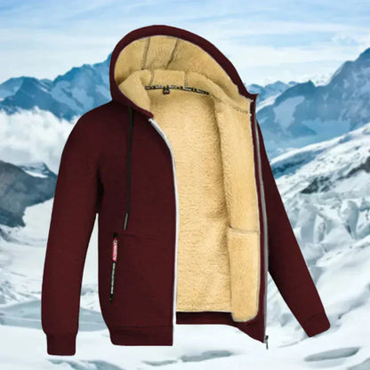 Gilben - Chaqueta de invierno para hombre con capucha y forro polar