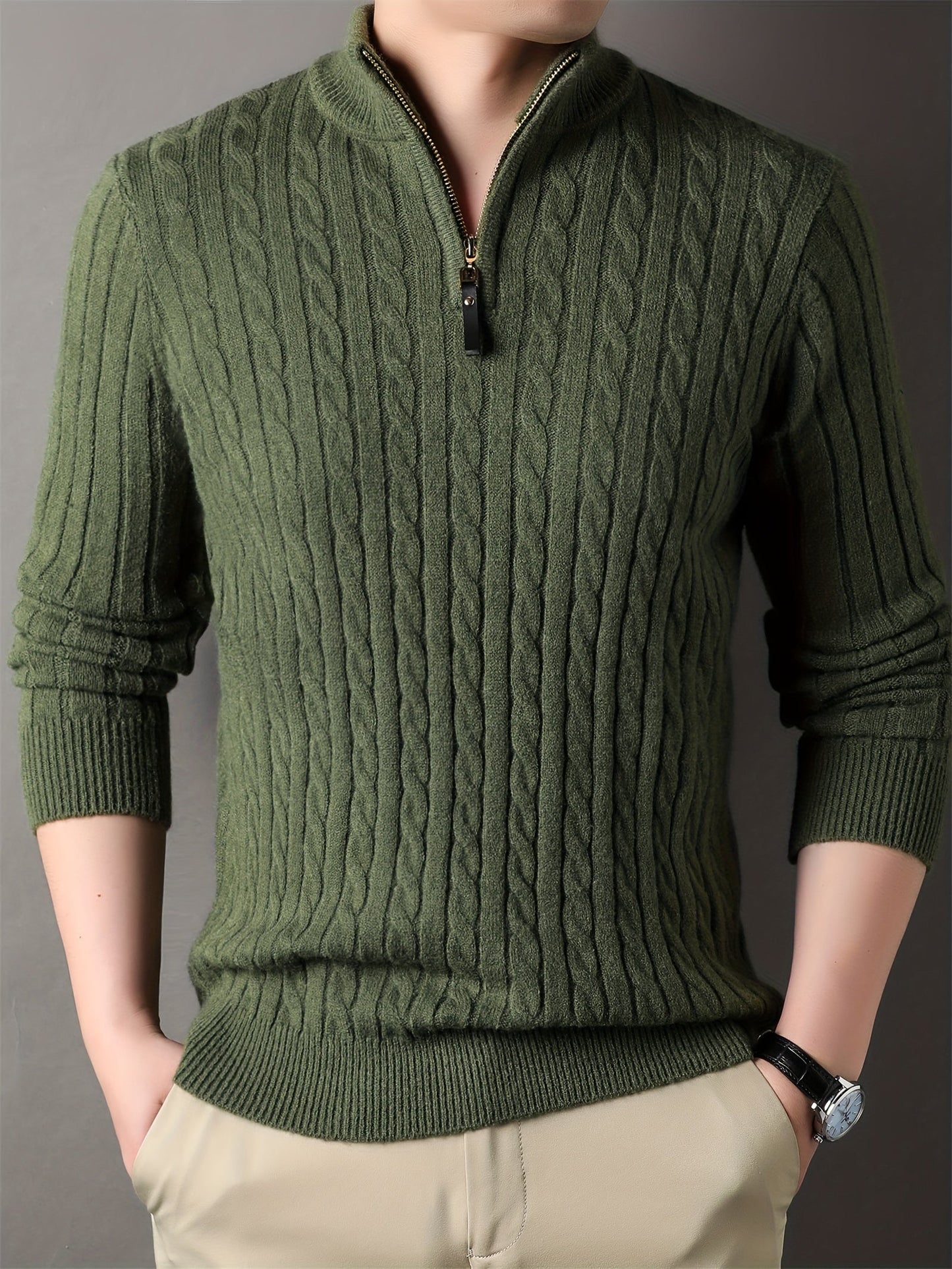 Jayden | Men Ribbed Pattern Warm Winter Sweater