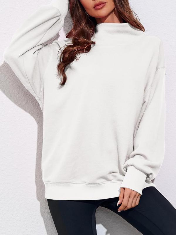 M&amp;D™ - Sudadera de cuello alto extragrande para mujer, jersey de manga larga