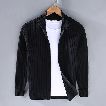 Corey | Men’s Warm Knitted Zip Jacket Winter Cardigan