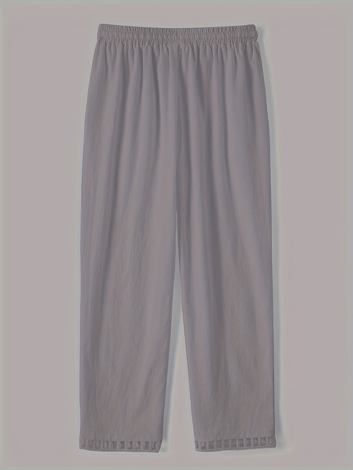 Relaxed Contrast Trim Cropped Pants