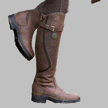Women’s Leather Hiking Boots with Strap