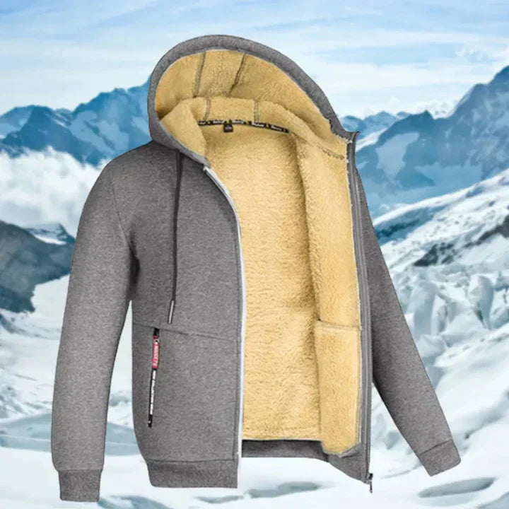 Gilben - Chaqueta de invierno para hombre con capucha y forro polar