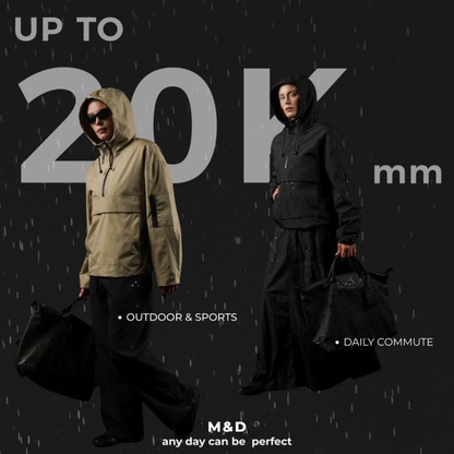 M&amp;D™ - Abrigo impermeable con capucha de gran tamaño