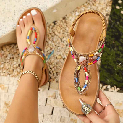 AURÉLIA™ | SANDALIAS BOHO DE CUENTAS