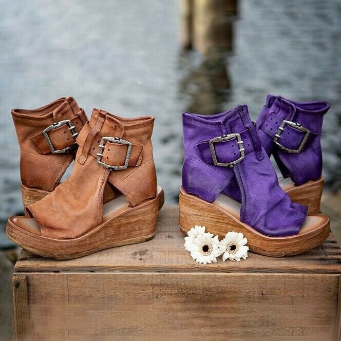 ELANA – SANDALIAS ORTOPÉDICAS BOHO CON CUÑA CON ESTILO