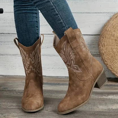 Chloe | Botines western bordados para mujer