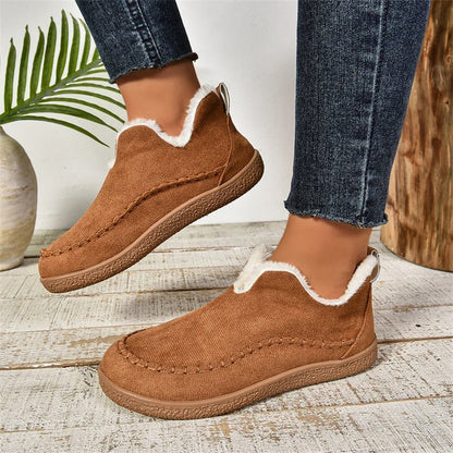 Chloe | Botas de invierno tipo mocasín sin cordones para mujer