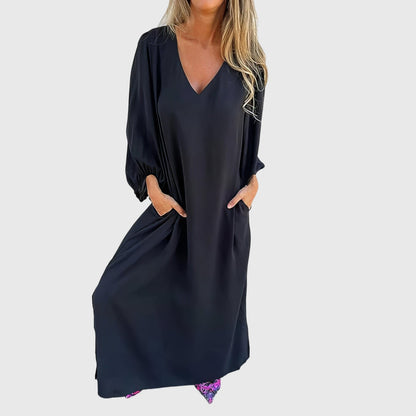 Long Boho Dress with Pockets