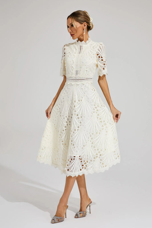 Willow | Women’s Chic Lace Midi Dress